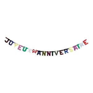 Party Pro Guirlande Joyeux Anniversaire Geante Hologramme 350cm