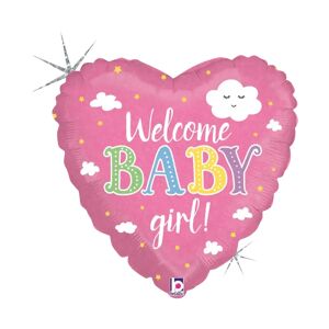 Grabo Ballon Coeur Welcome Baby Girl 45cm