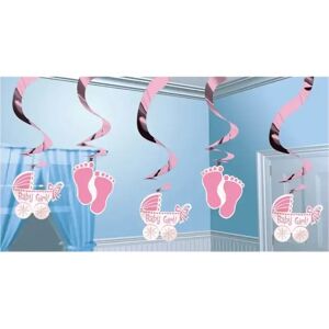 Amscan Decoration spirale Baby Girl 61cm (5 pieces)