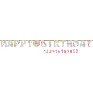 Amscan Guirlande Licorne Happy Birthday personnalisable