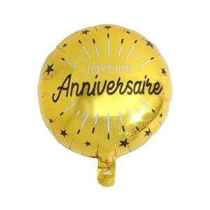 Santex Ballon Joyeux Anniversaire Or ø45cm