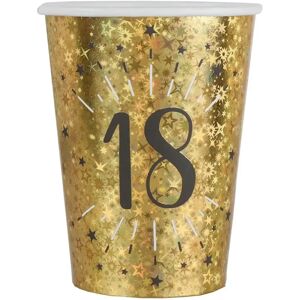 Santex Gobelet en papier 18 ans Or (lot de 10)