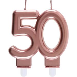 Santex Bougie 50 ans Or rose