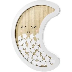 PARTY DECO Livre d'Or en Bois Forme Lune