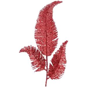 Feuilles de palme sur tige - Decoration - Rouge - 18x25cm