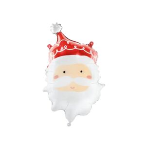 party deco Ballon Tete de Pere Noel brillant - Aluminium - 37x60cm