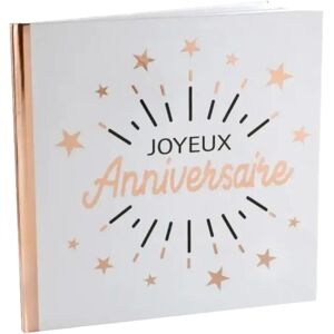 Santex Livre d'Or Joyeux Anniversaire Metallise Or Rose