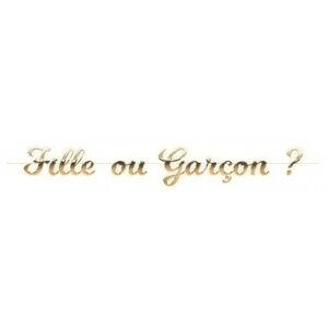 Party Pro Guirlande Fille ou Garcon doree - 2m 
