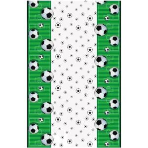 NAPPE FOOTBALL BLANC & VERT - 137X213CM