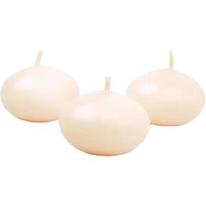 Party Deco Lot de 50 Bougie flottante - Creme - 4cm