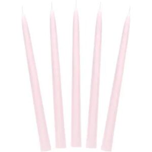 Party Deco 10 Bougies coniques en Rose Mat - 24cm