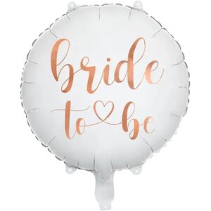 Party Deco Ballon en Aluminium - Bride Blanc & Or Rose - 45cm