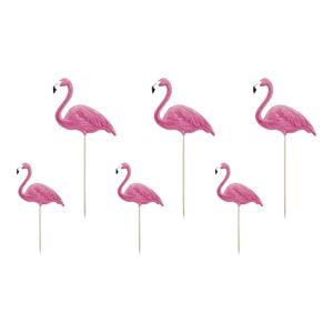 Party Deco Decoration Gateau Flamants Roses 