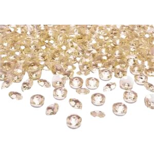 Party Deco Confettis Diamantes - Or - (lot de 100)