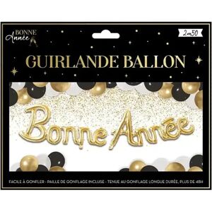 Guirlande de Ballons Dore Bonne Annee 2,50 metres 