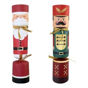 Crackers de Noel Pere Noel et Casse-Noisette - Lot de 6