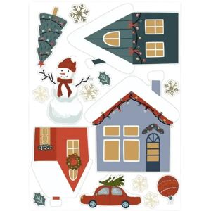 Stickers de Vitre pour Noel Theme Village de Noel