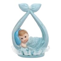 Party Deco Figurine Baby Boy bleu dans un foulard