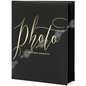 Party Deco Album photo noir avec inscription dore