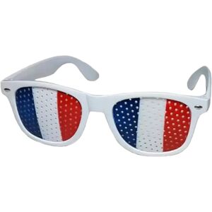 Lunettes en Grille Bleu Blanc Rouge pour Supporter France