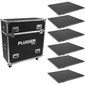 Lot de 6 Plateformes de Scene Plugger Case QuickStage 6 Set