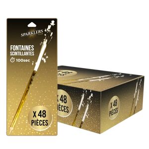 Sparklers Club Lot de 48 Fontaines Scintillantes XXL - 100 secondes