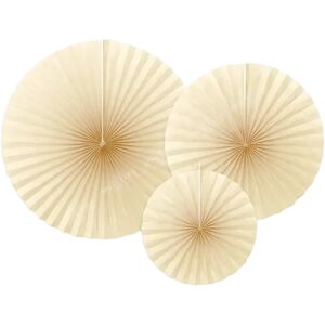 Party Deco Rosaces decoratives couleur creme (3 pieces)