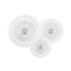 Party Deco Rosaces decoratives, blanc, 20-30cm (3 pieces)