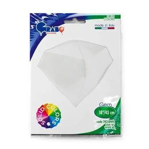 Grabo Ballon Helium Diamant Blanc 4D 45cm