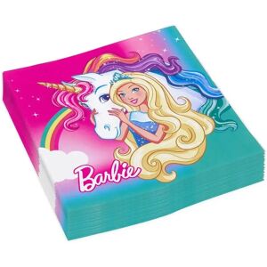 Amscan Serviette en papier Barbie Dreamtopia (Lot de 20)