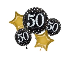 Amscan Bouquet de 5 ballons Birthday 50 ans