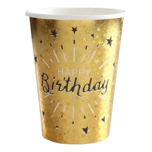 Santex Gobelet Happy Birthday Or Metallise (lot de 10)