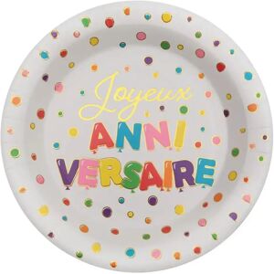 Santex Assiette Joyeux Anniversaire ballon (Lot de 10)