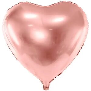 Ballon Aluminium Cœur Or Rose - 45cm