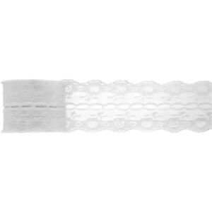 Ruban en dentelle blanc - 3m x 50mm