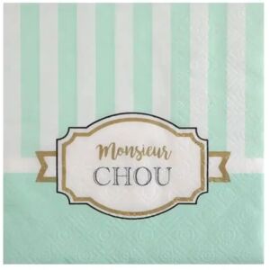 Serviettes en papier Monsieur Chou - Lot de 20