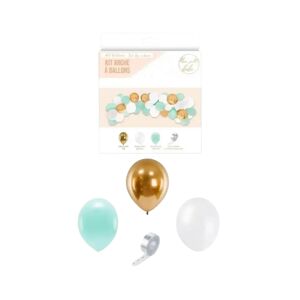 STC PRO Kit 40 Ballons pour Arche Baby Boy - Vert/Blanc/Or