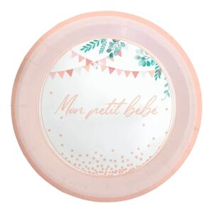 STC PRO Assiette Rose Mon petit bebe - Lot de 6