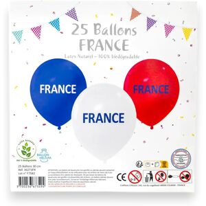 LOT DE 25 BALLONS - BLEU BLANC ROUGE - FRANCE - 30CM