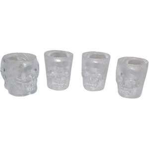 lot de 4 verres shooters motif crane