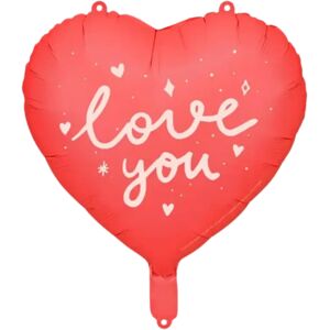 Party Deco Ballon en Aluminium - Coeur Rouge LOVE YOU - 45cm