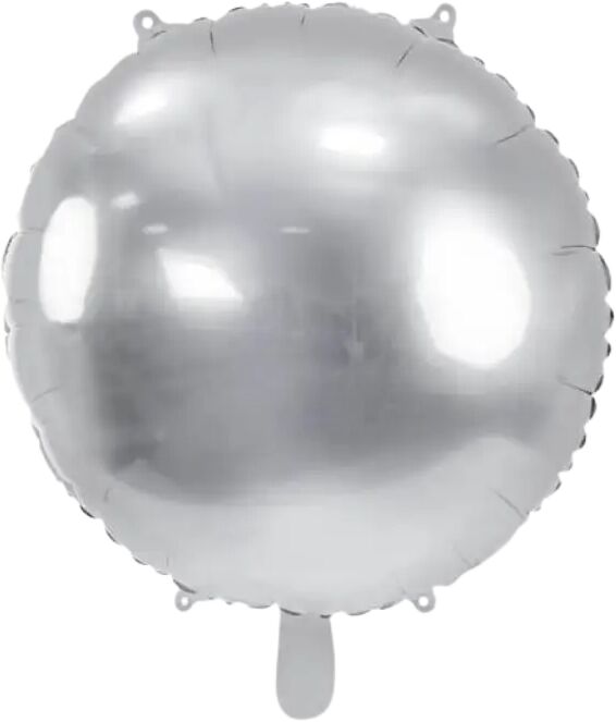 party deco Ballon Rond Métallique effet Miroir - Argent - 45cm