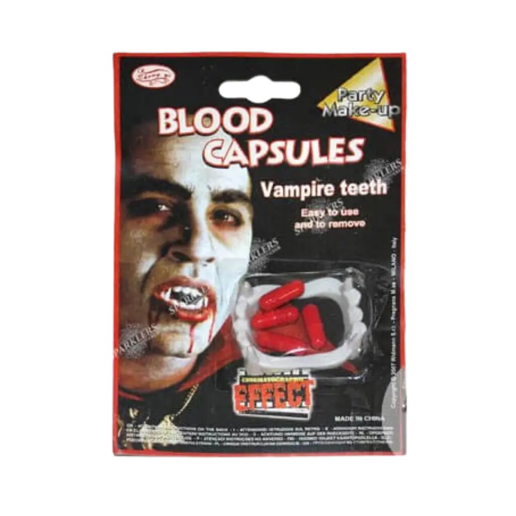 Linder Kit vampire dentier et capsules de faux sang