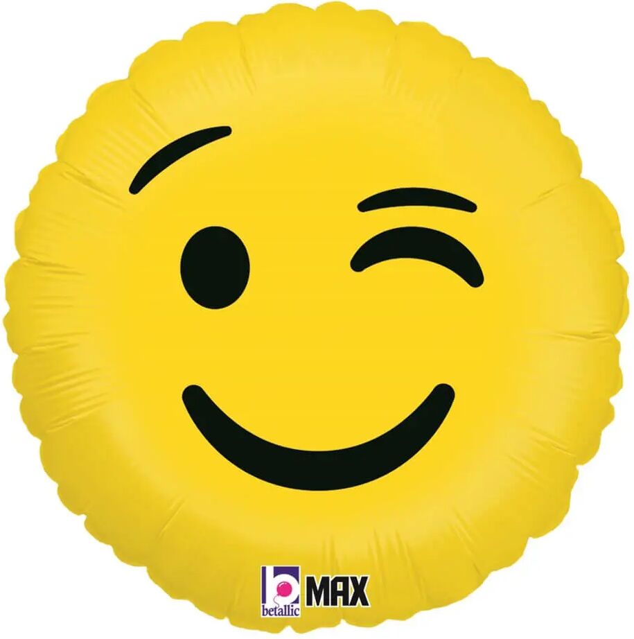 Grabo Ballon Emoji Jaune Clin d'oeil ø45cm