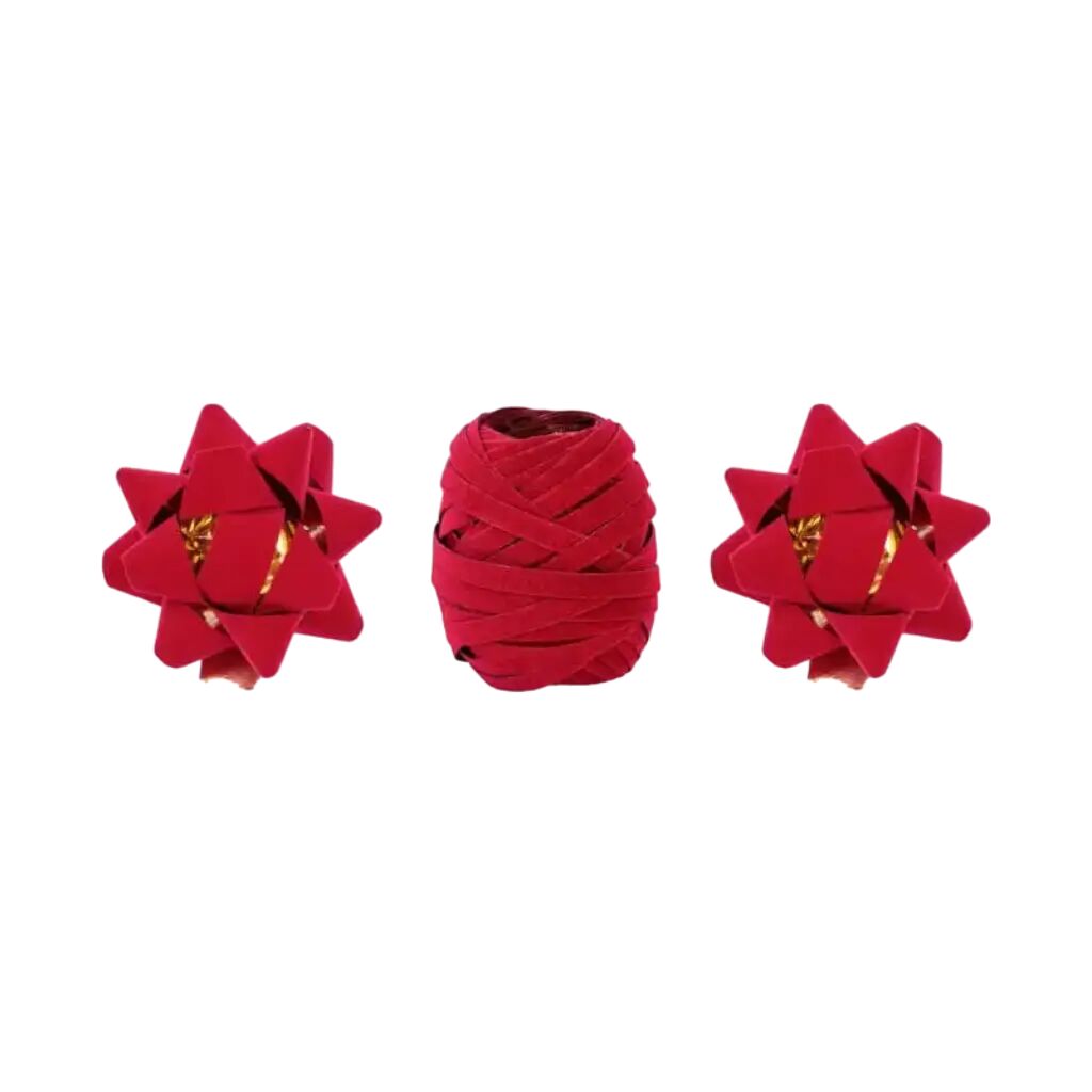 Party Deco Assortiment de rubans en velours- Rouge - 2 Rosas & 1 ruban