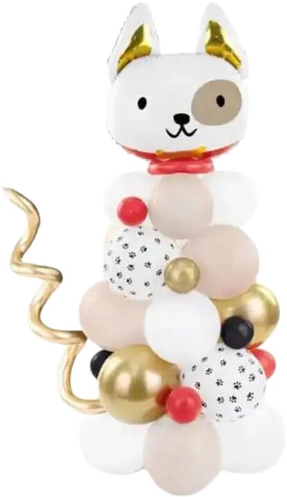 party deco Bouquet de Ballons Géant Chat - À CONSTRUIRE - 83x155cm