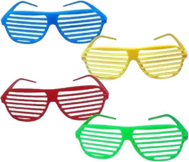 Lot de 12 Lunettes Store Néon Fluorescentes Multicolore