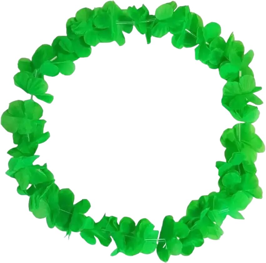 Collier Hawaïen à Fleurs Fluo Neon Vert