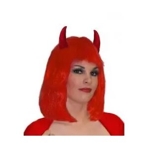 Linder Perruque diable avec cornes rouge