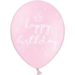 Party Deco Ballons HAPPY BIRTHDAY Roses (Lot de 6)